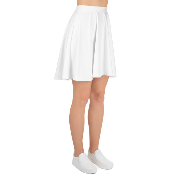 all over print skater skirt white right