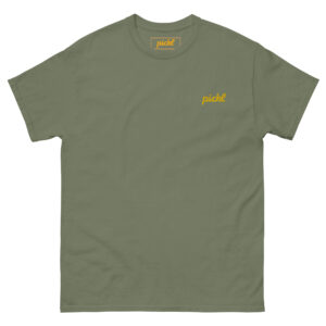 Mens classic tee military green front