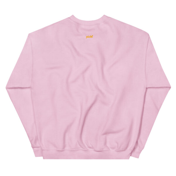 unisex crew neck sweatshirt light pink back