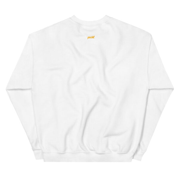 unisex crew neck sweatshirt white back